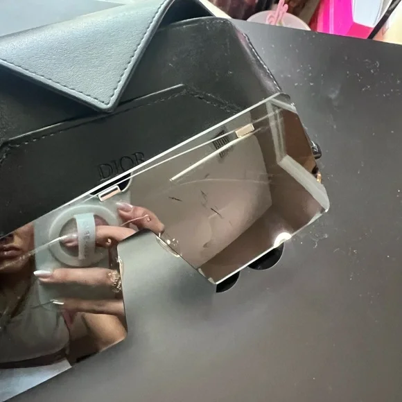 Unisex Hardior Dior Mirror Shield Sunglasses - Picture 3 of 7